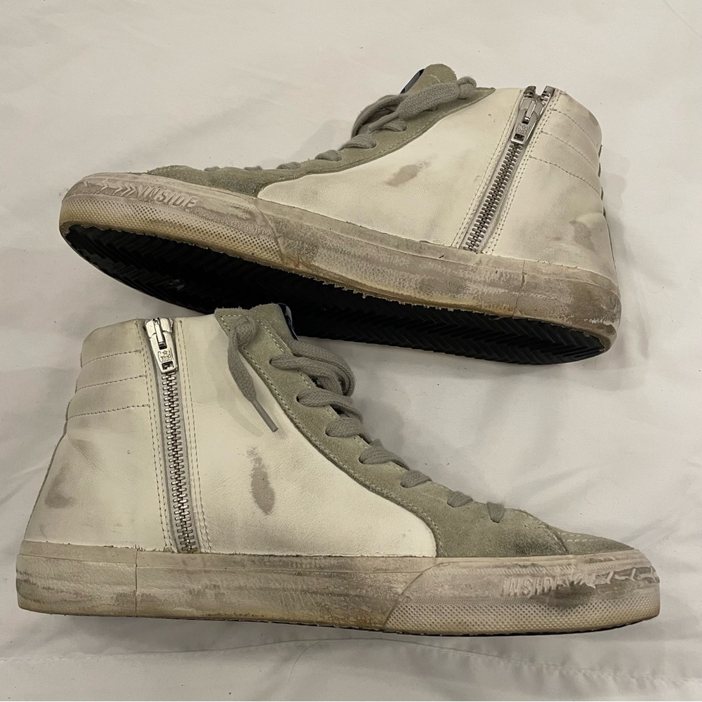 Golden Goose High Top Slide in Leather with Suede Details size 41, US Women's 11 - Picture 5 of 12